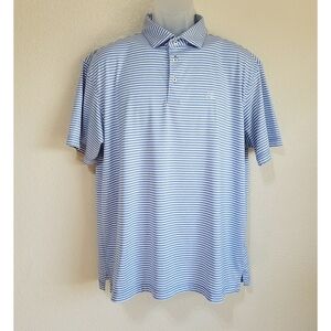 Rhoback Men's Blue Striped Polo Shirt